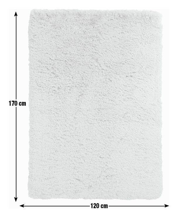 Airmaster Plain Silver Shaggy Rug - 170x120cm