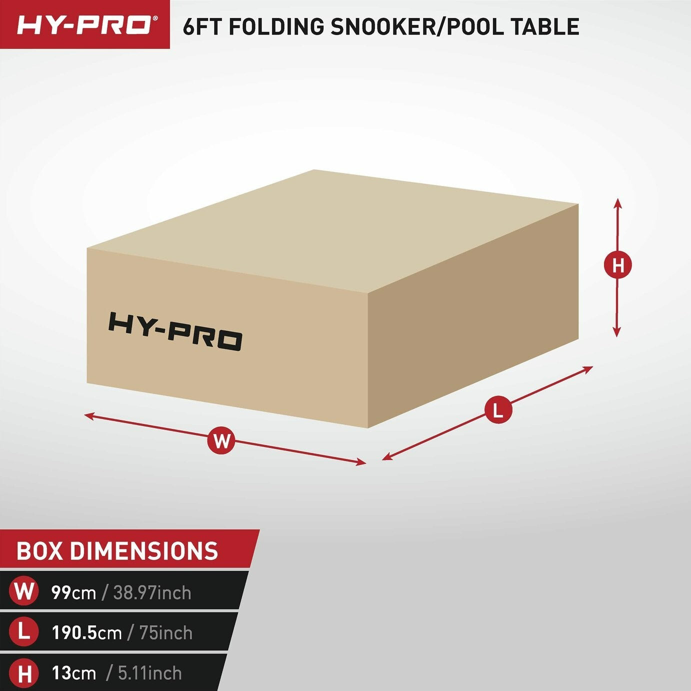 Hy-Pro 6ft Folding Snooker and Pool Table - Oak