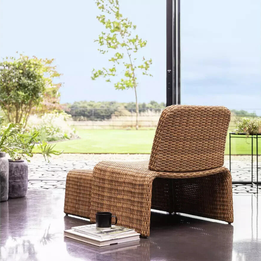 Habitat Kelham Rattan Effect Garden Chair - Brown