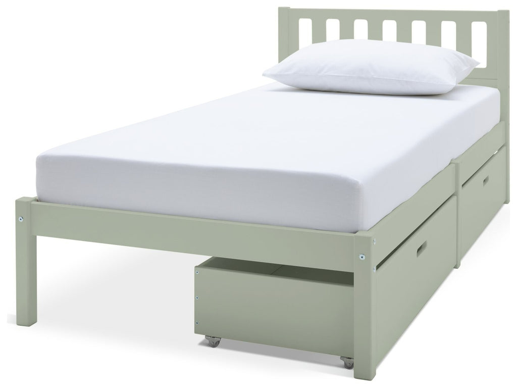 Kids Ronnie Single Bed with Drawers - Green
