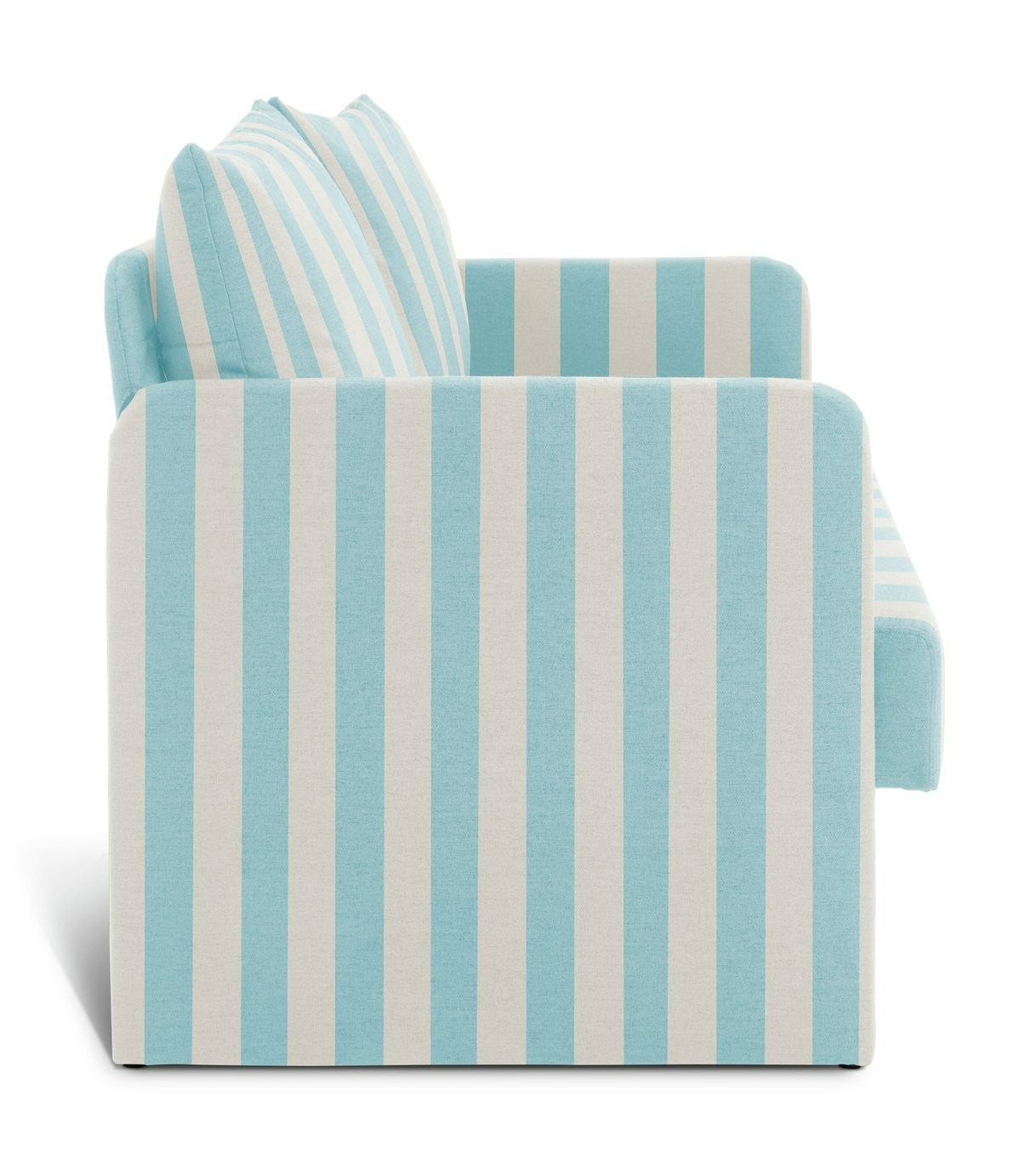 Dixon Fabric 2 Seater Sofa in a Box - Blue & White | Two seat couch