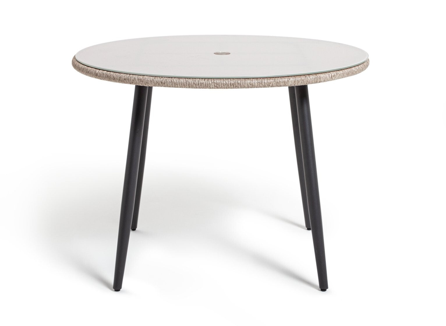 Malta 4 Seater Rattan Effect Dining Table - Natural (ONLY TABLE)