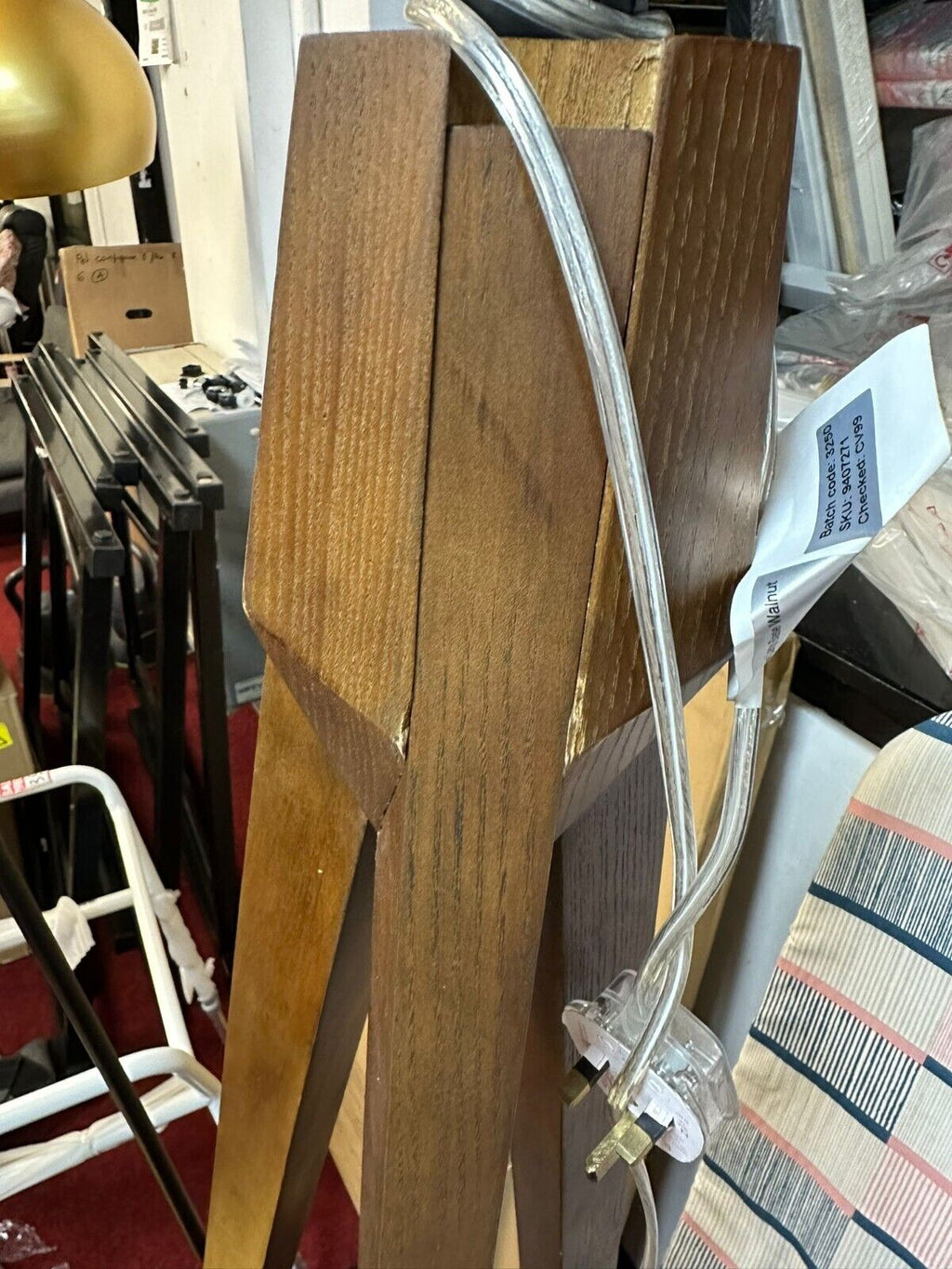 Habitat Tripod Floor Lamp Base - Walnut Stain (S)