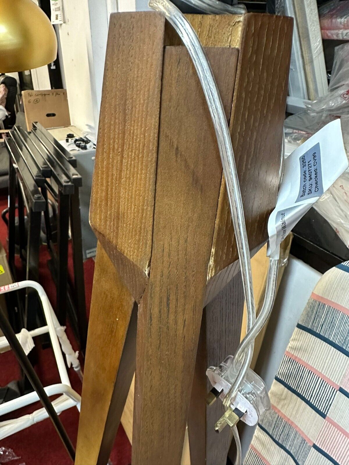 Habitat Tripod Floor Lamp Base - Walnut Stain (S)
