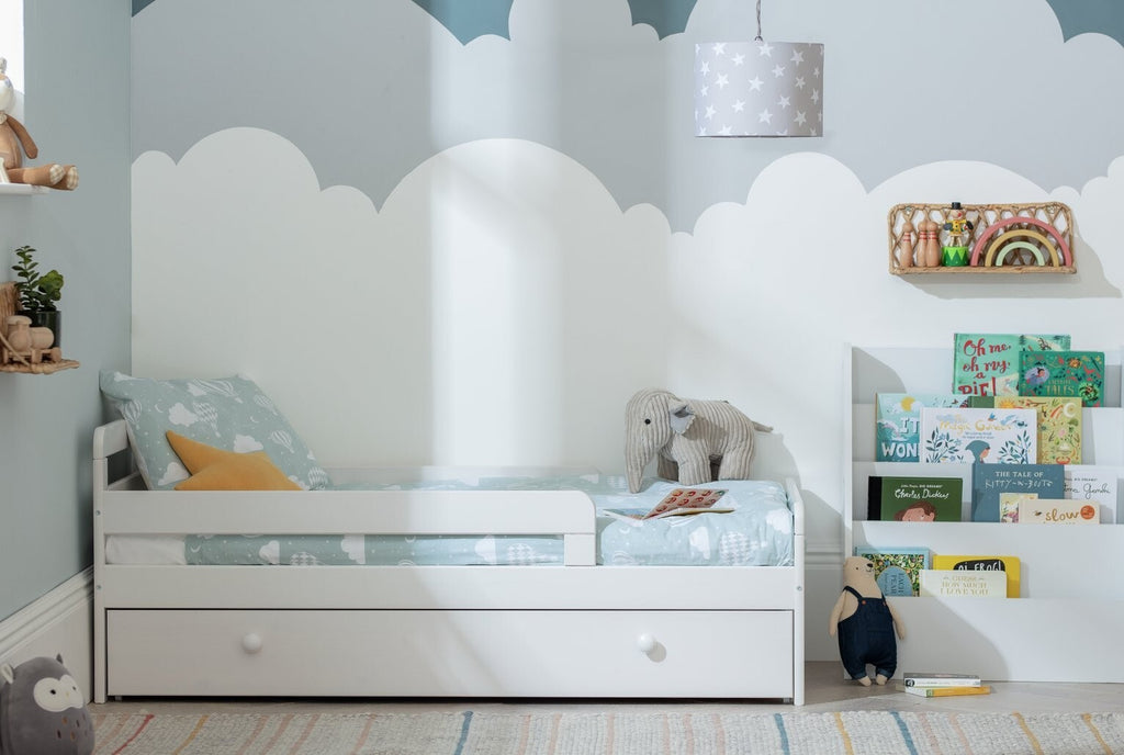 Habitat Ellis White Toddler Bed Frame with Storage ( B Grade 49863 )