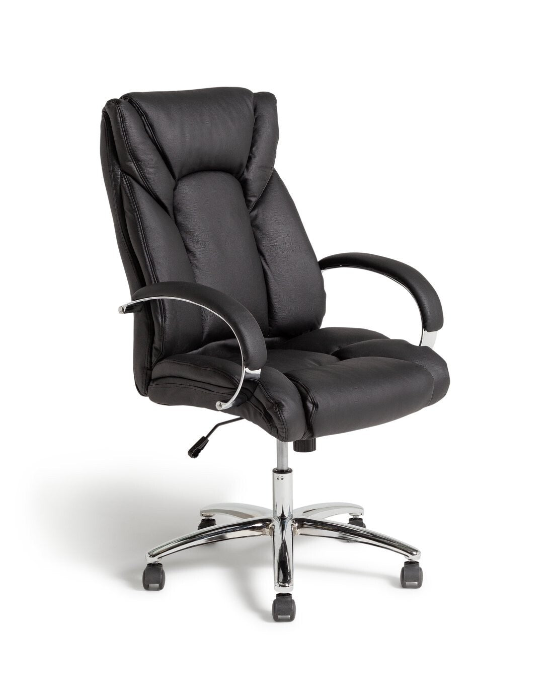 Habitat Leather Faced Office Chair - Black