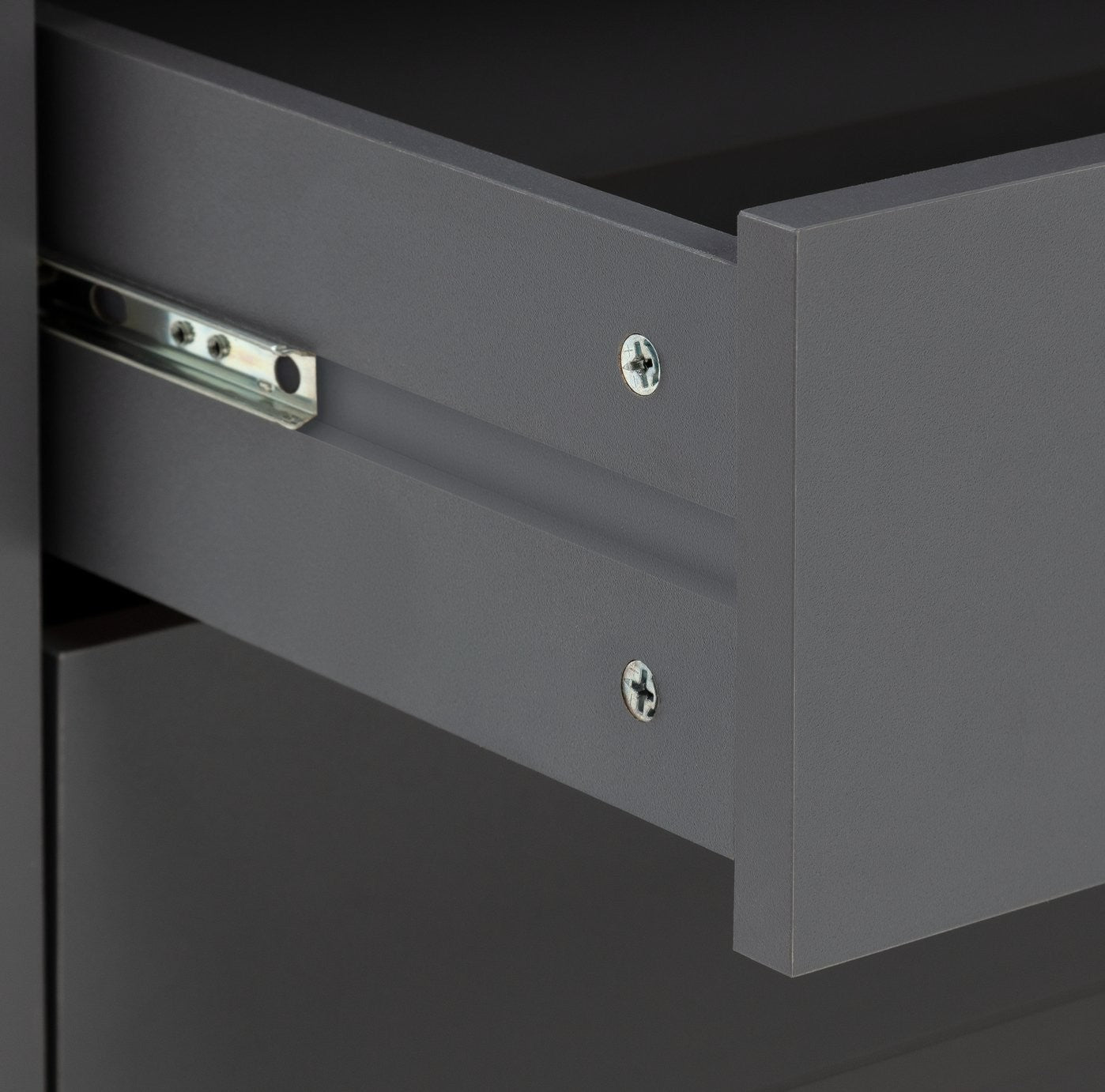 Pagnell 2 Door 2 Drawer Wardrobe - Grey | compact wardrobe