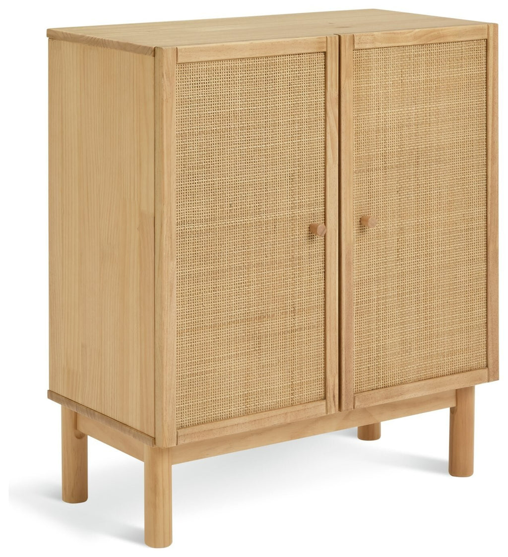 Simone 2 Door Shoe Storage Cabinet - Oak