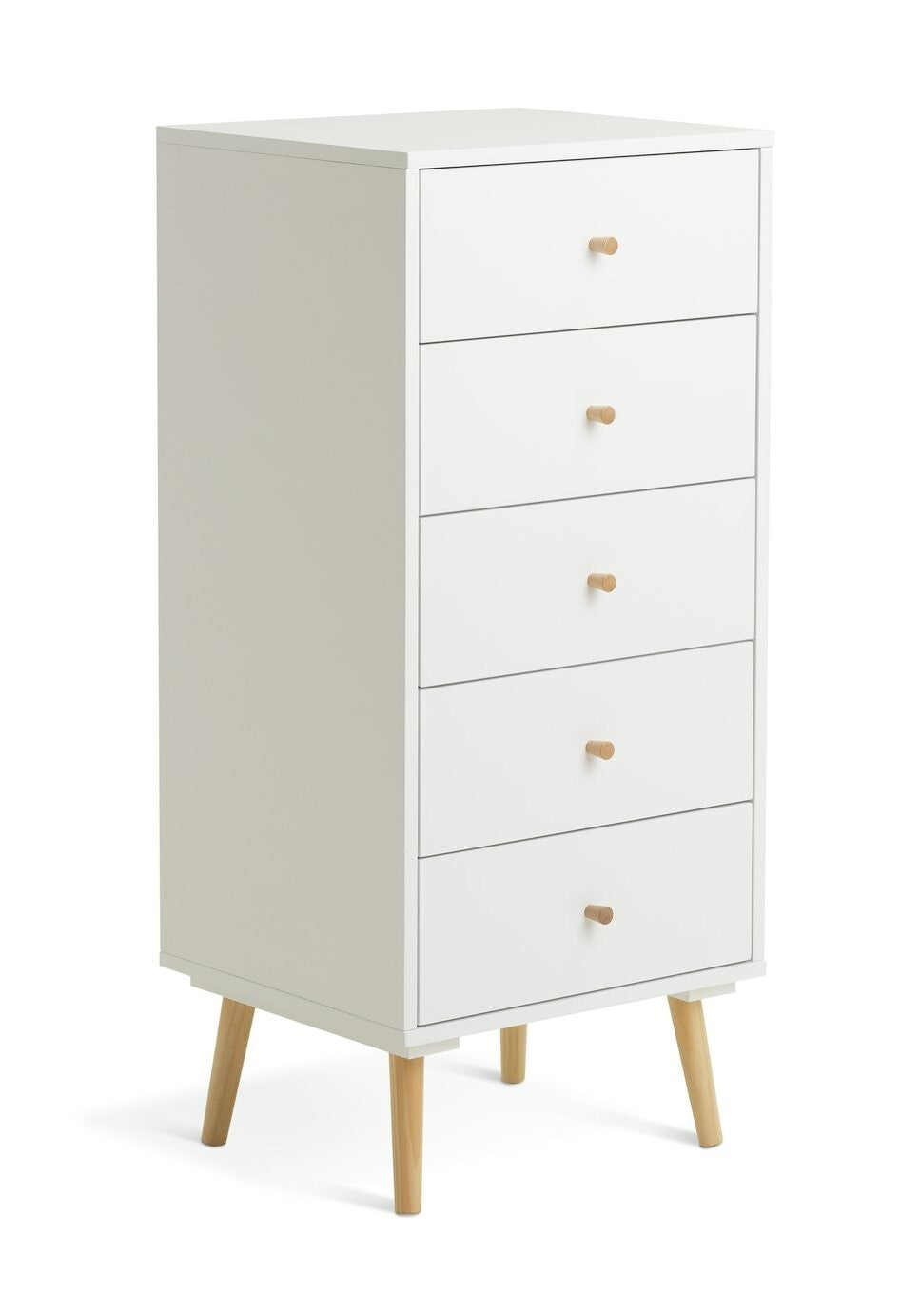 Habitat Otto 5 Drawer Tallboy - White