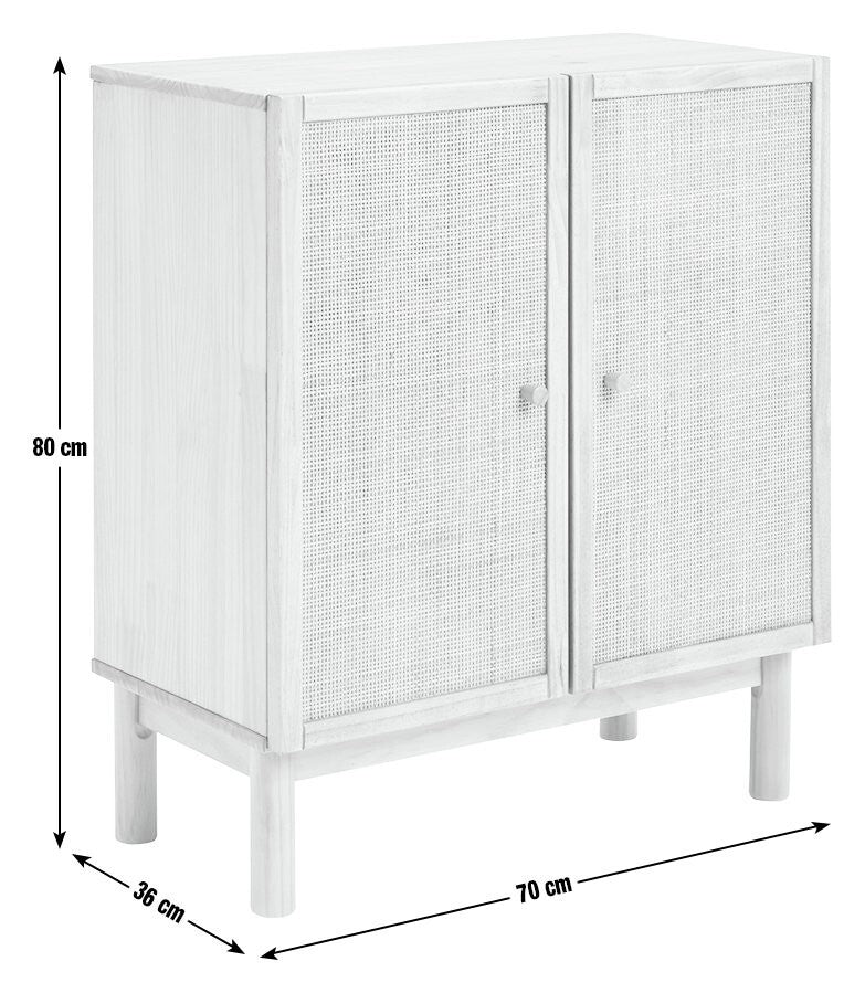 Simone 2 Door Shoe Storage Cabinet - Oak