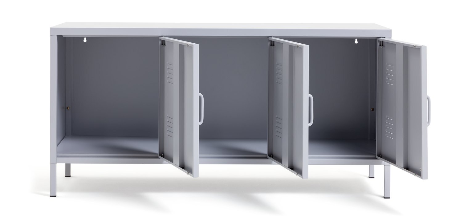 Habitat 3 Door Locker - Grey