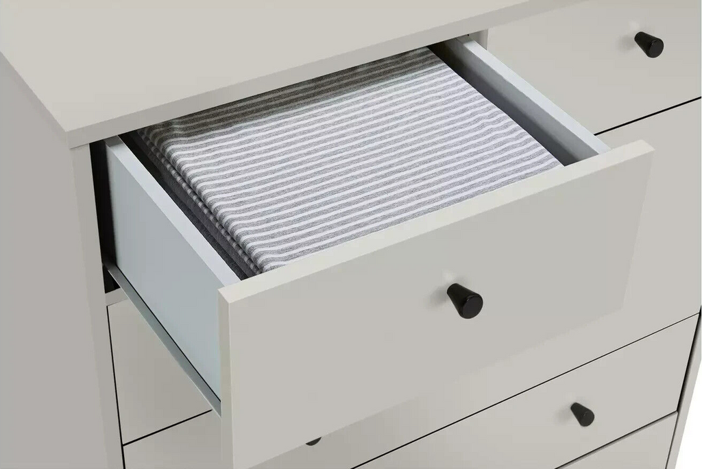 Malibu Modern 7 Drawer Chest Of Drawers Storage Cabinet For Bedroom - Soft Grey