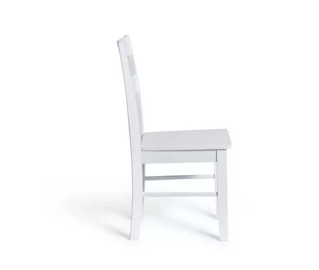 Home Chicago Pair of Solid Wood Dining Chairs White | Modern Kitchen Furniture