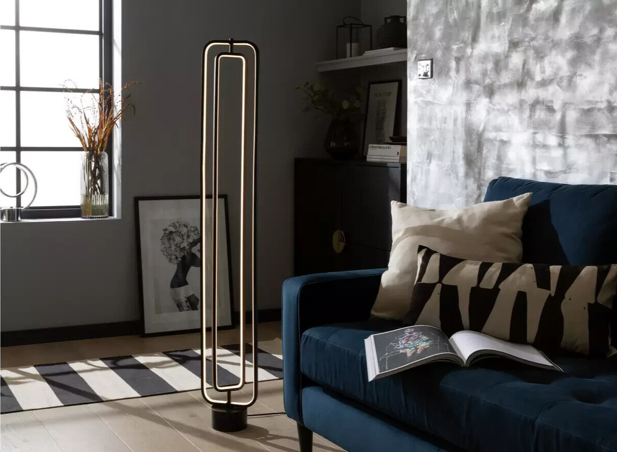 Habitat Sio LED Floor Lamp - Black | Adjustable Standing Light Living Bedroom