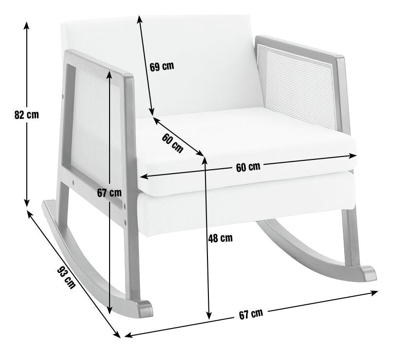 Habitat Rattan Rocking Chair - Cream