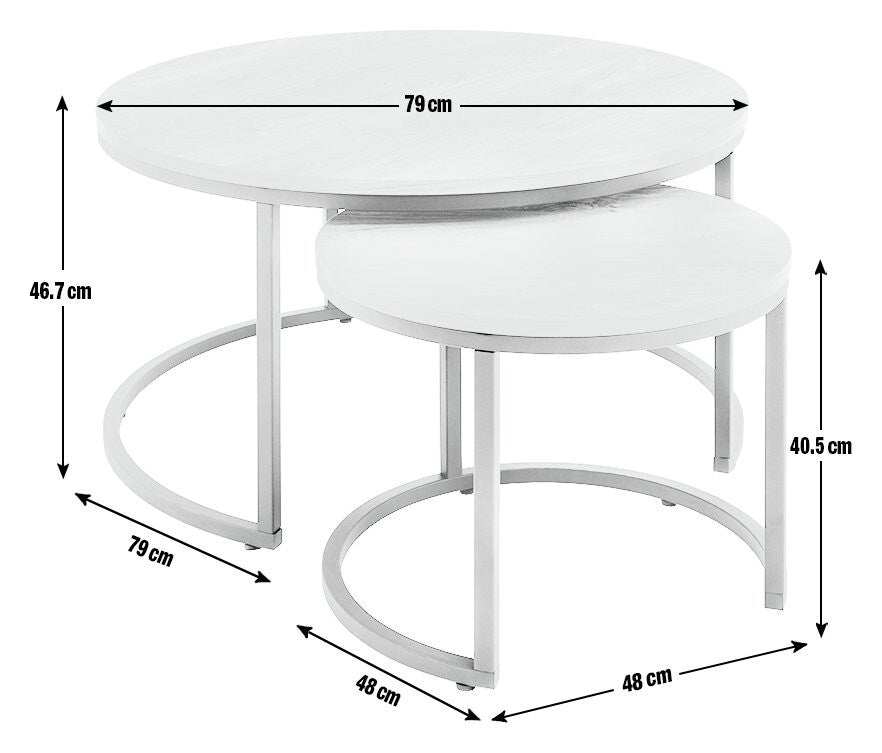Habitat Nomad Nest of 2 Coffee Tables - Oak ( B Grade 36332 )