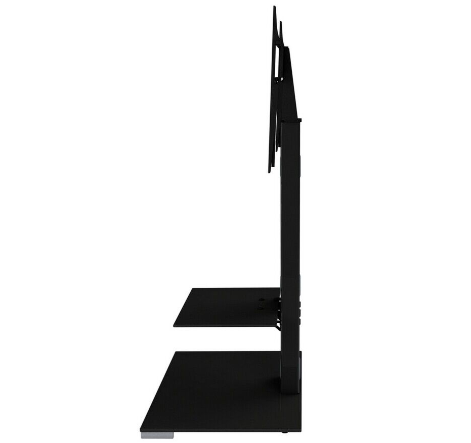 AVF TV Stand With Storage in Black - Up to 65 Inch TV Unit Glass - 70cm Wide