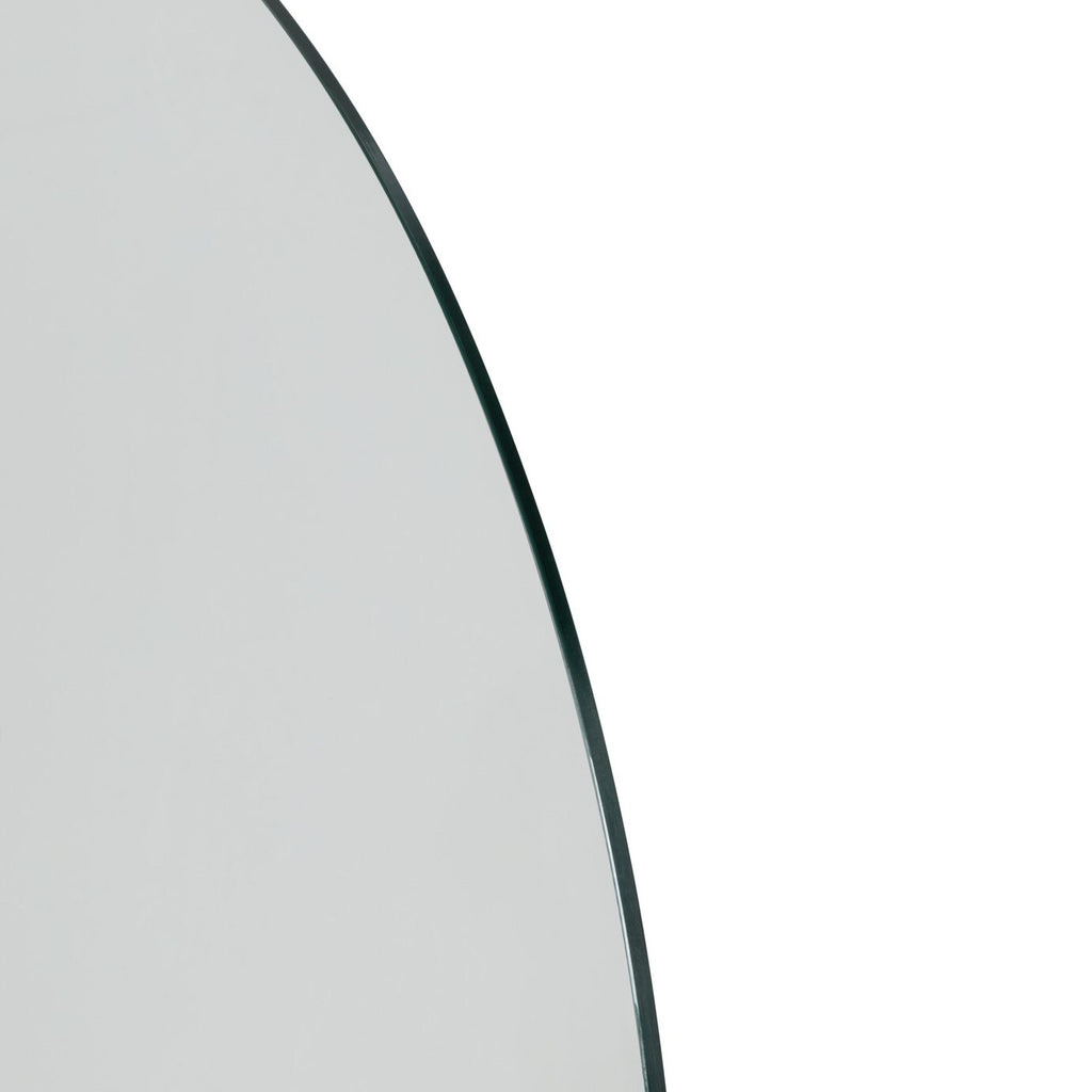 Half Frame Radius Bath Screen - Silver