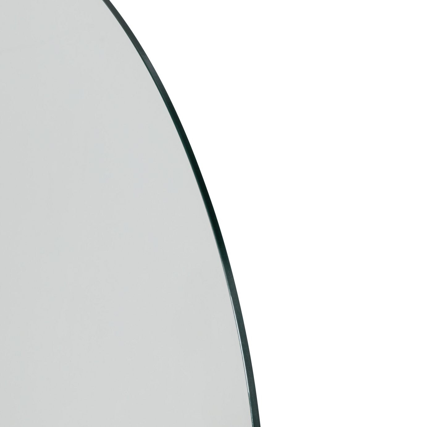 Half Frame Radius Bath Screen - Silver