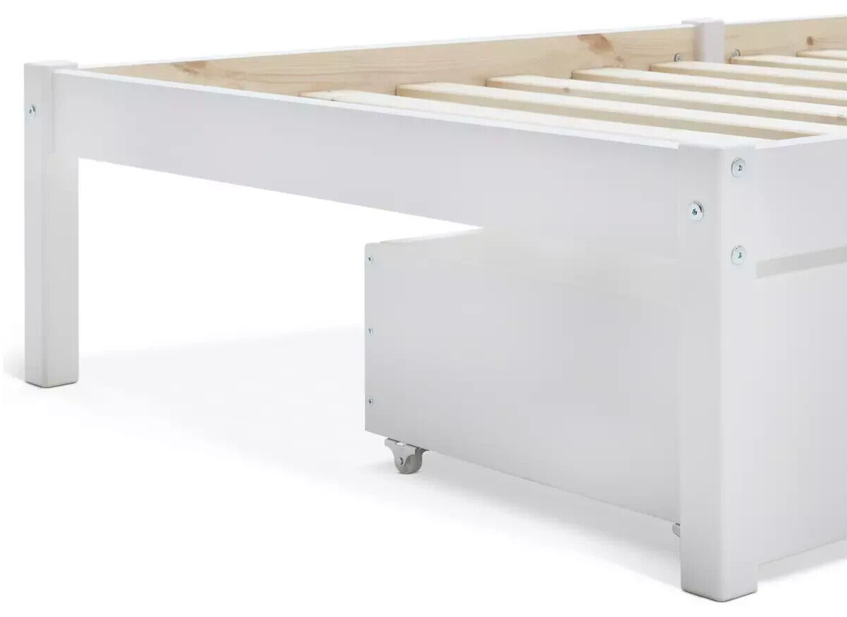 Habitat Ronnie Single Bed Frame and Drawer - White ( B Grade 12671 - 12669 )