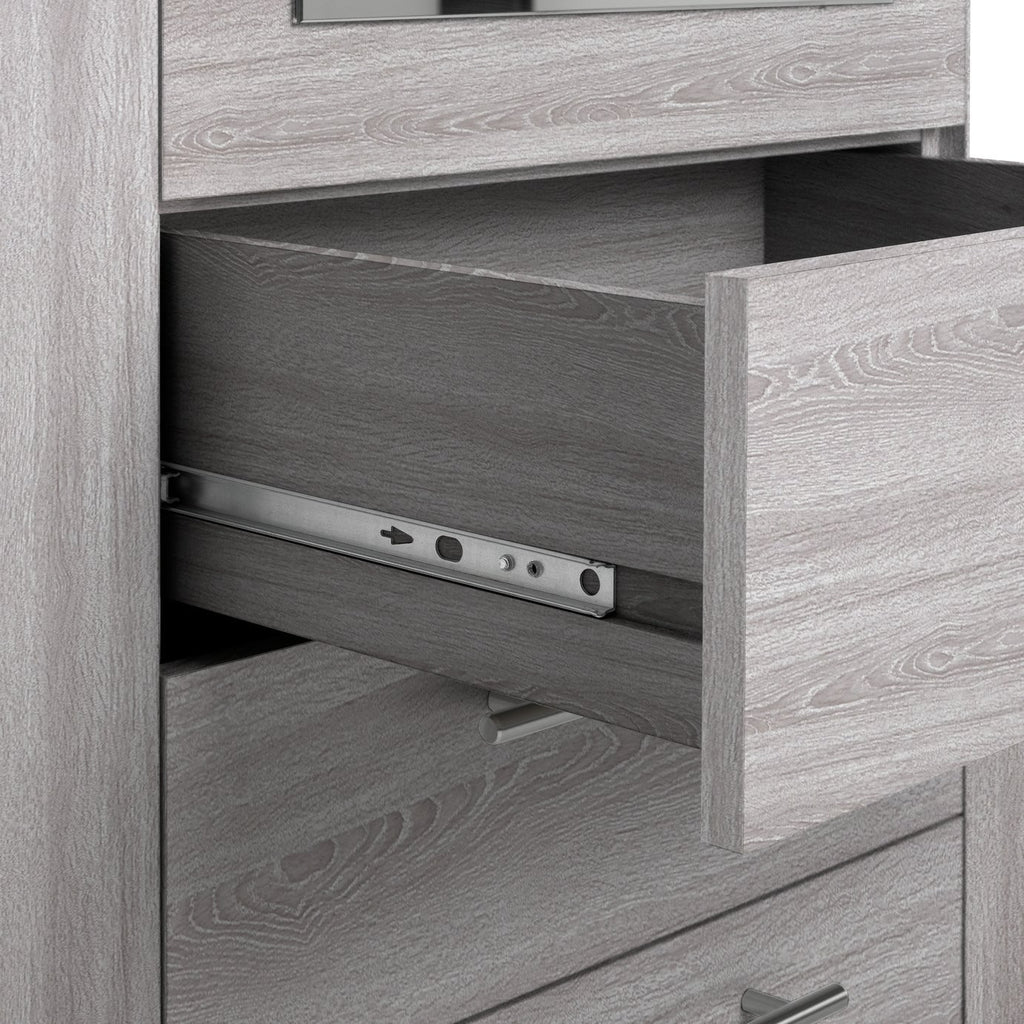 Home Brisbane 3 Door 3 Drawer Wardrobe – GreyOak | Wardrobe with storage