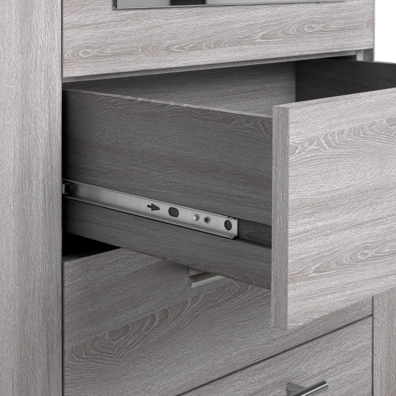 Home Brisbane 3 Door 3 Drawer Wardrobe – GreyOak | Wardrobe with storage