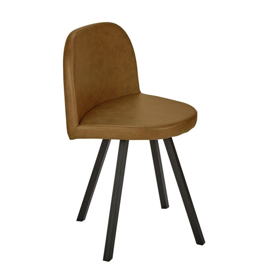 Habitat Nomad Oak Dining Table & 4 Chocolate Chairs | Modern Dining Set for Home
