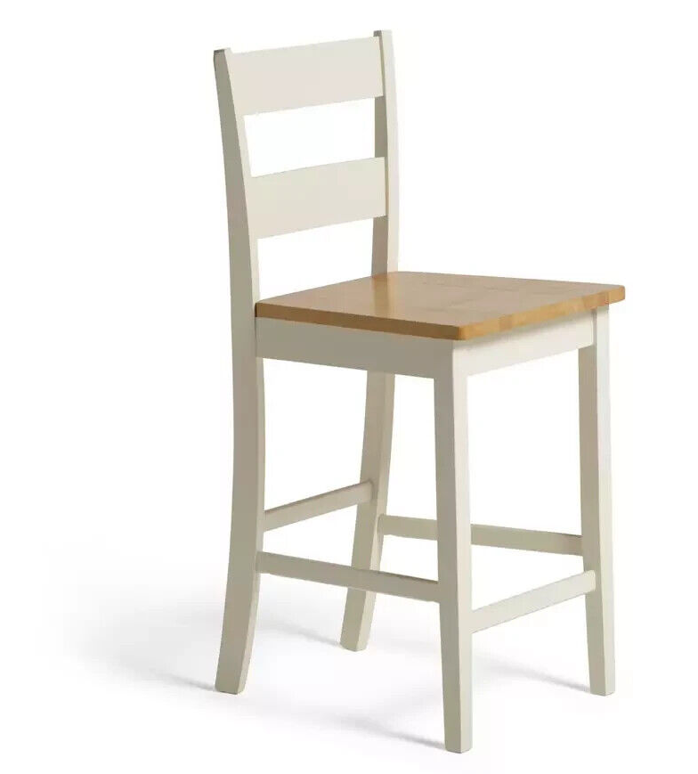 Home Chicago Oak Grey Bar Table & 2 Grey Chairs | Kitchen Breakfast Dining Set