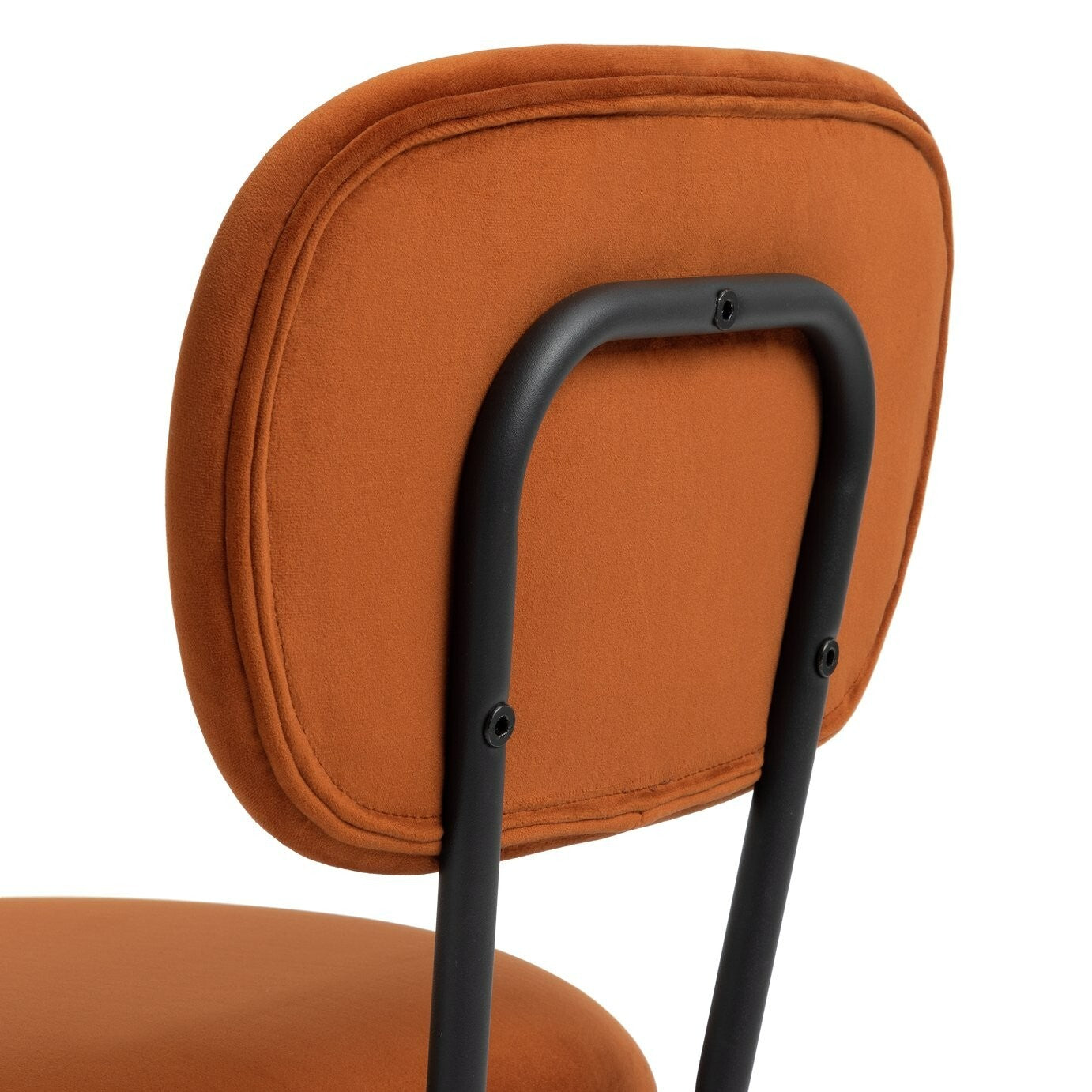 Ariana Pair of Fabric Counter Bar Stool - Copper