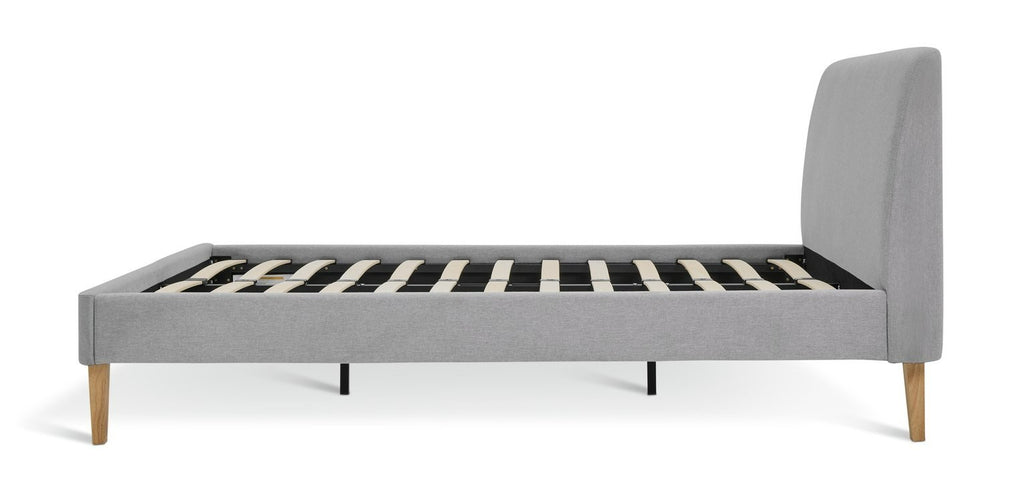 Ren Kingsize Fabric Bed Frame - Light Grey | soft fabric bed frame