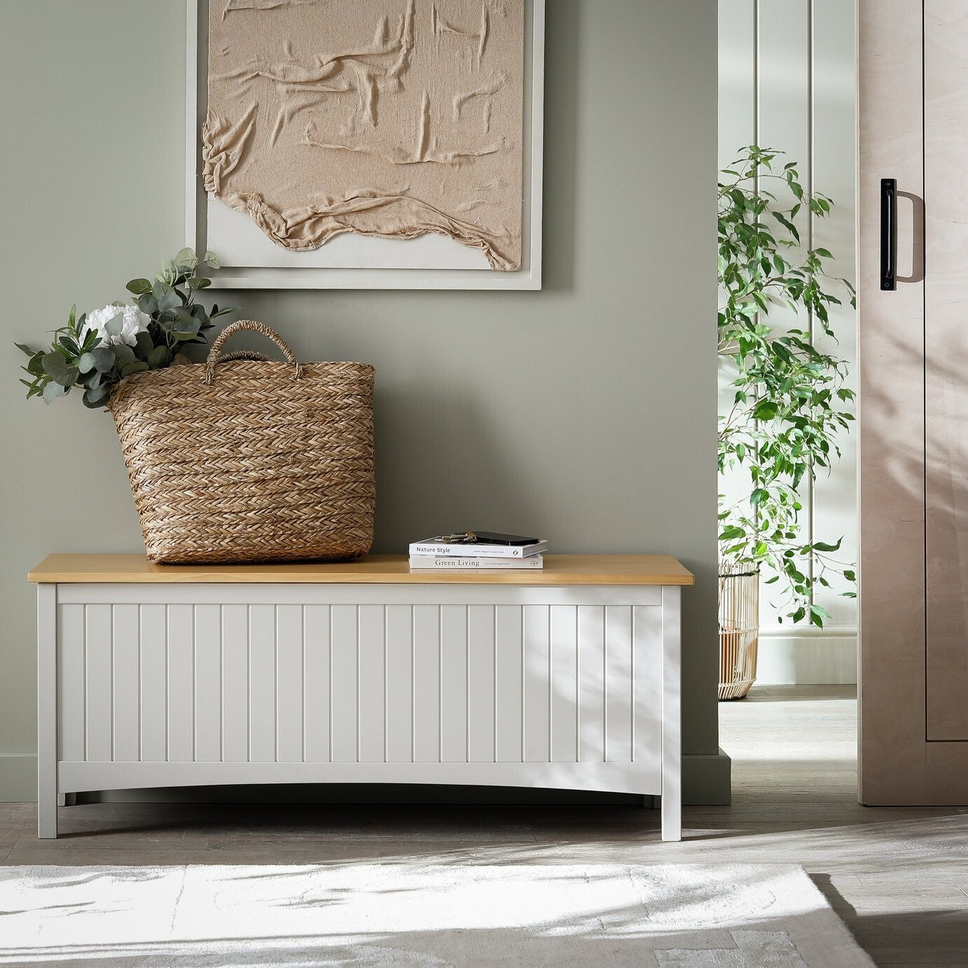 Habitat Bournemouth Storage Bench - Light Grey ( B Grade 36672 - 36670 )