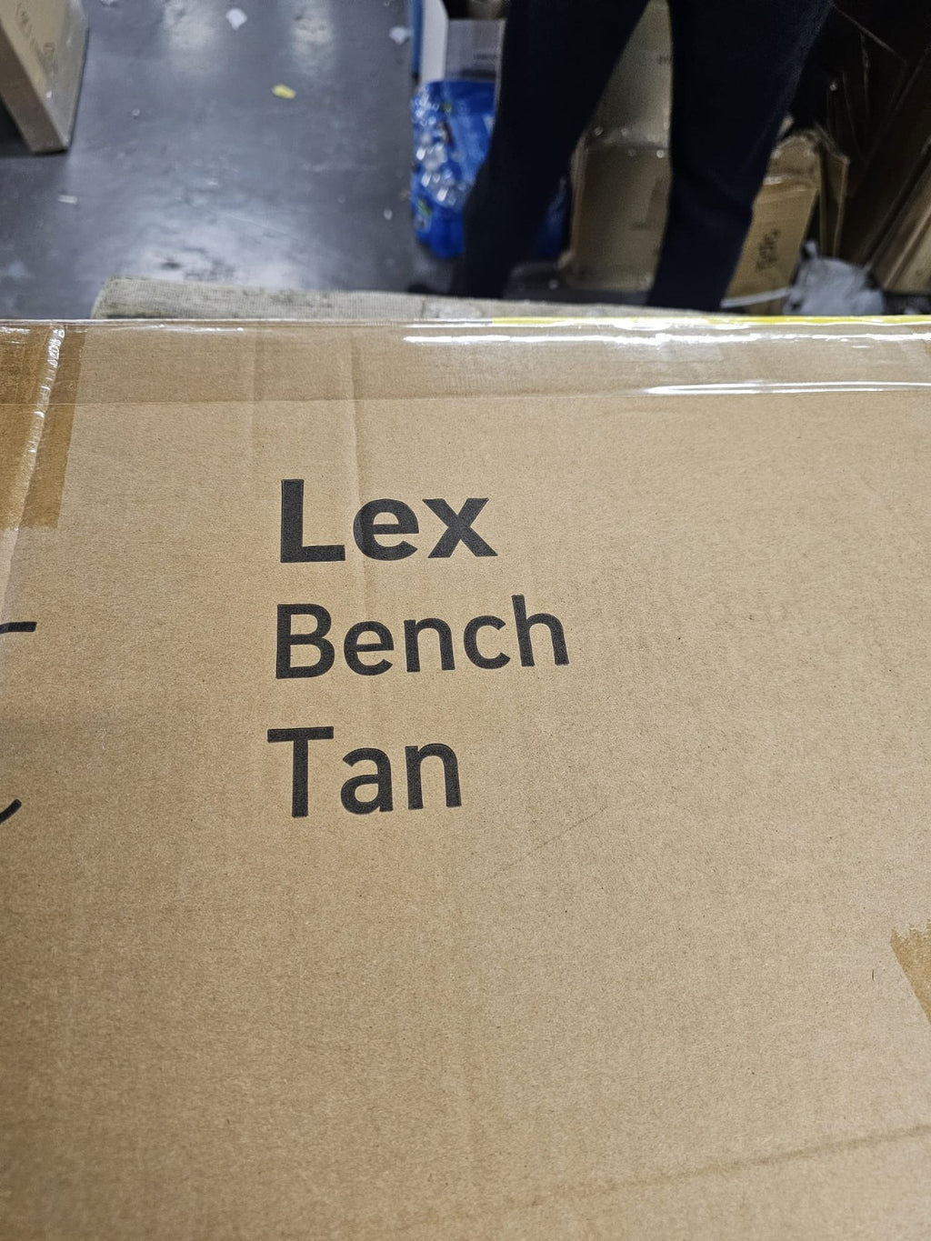 Lex Faux Leather Dining Bench - Tan ( B Grade )