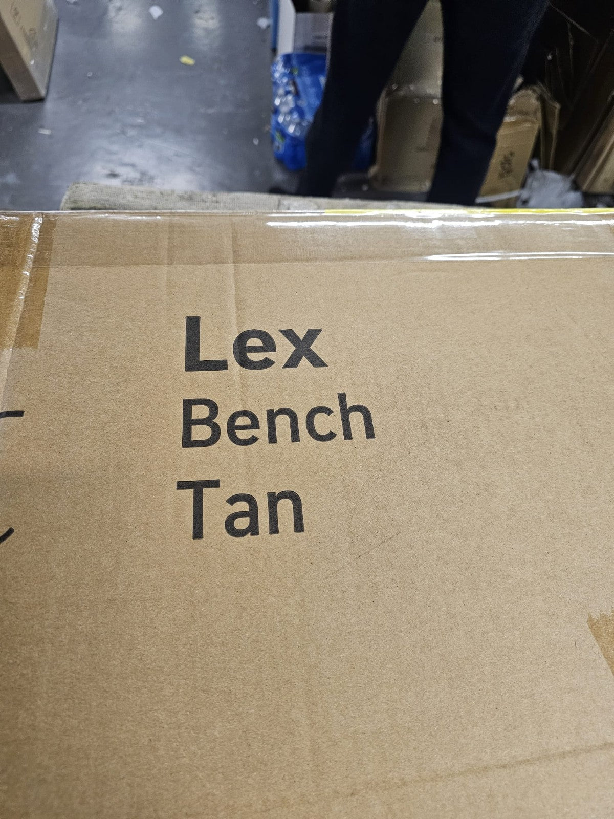 Lex Faux Leather Dining Bench - Tan ( B Grade )