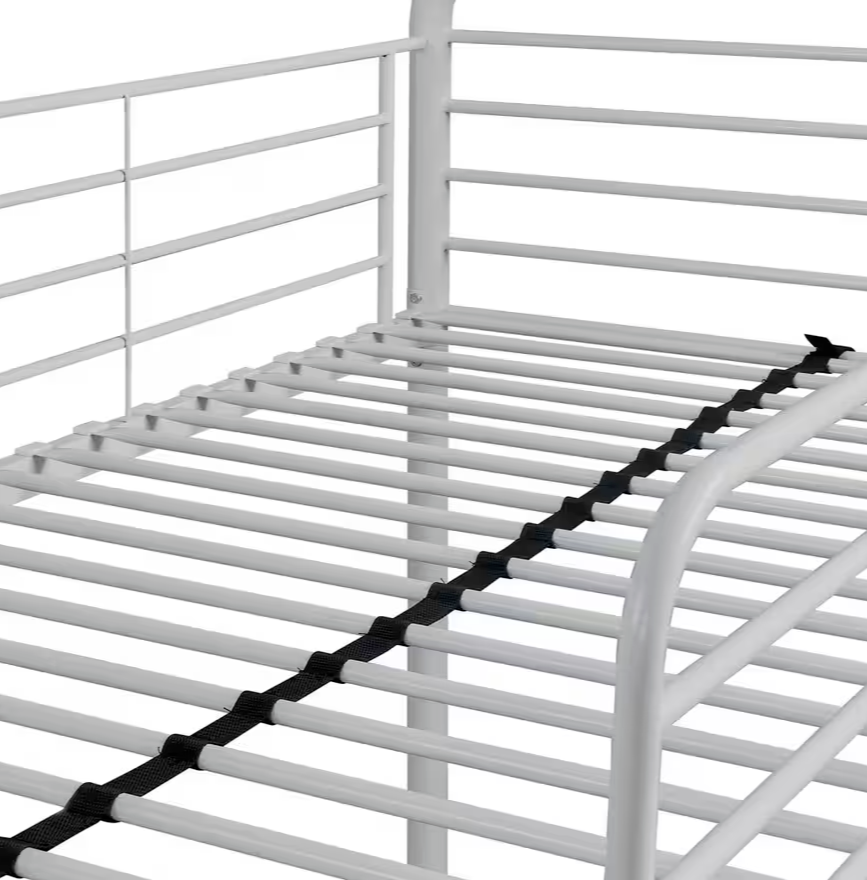 Jo Mid Sleeper Metal Bed Frame - Silver