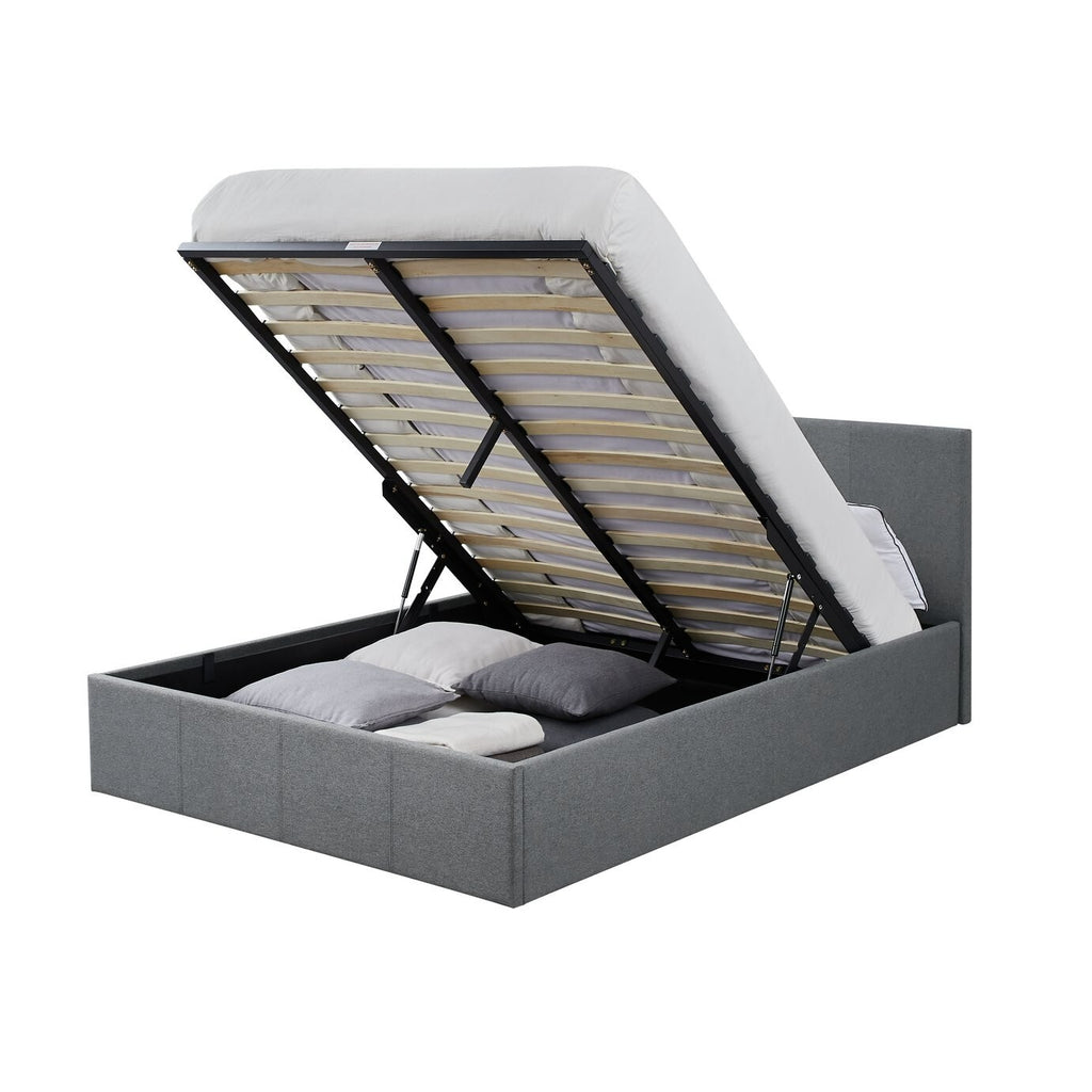 Heathdon Double End Lift Ottoman Bed - Grey