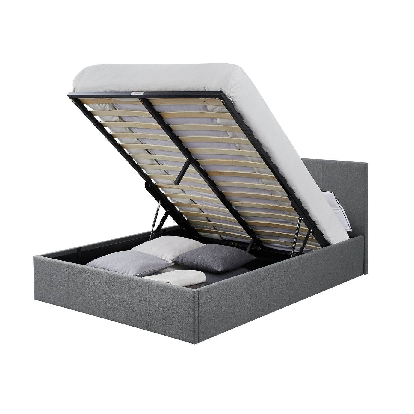 Heathdon Double End Lift Ottoman Bed - Grey