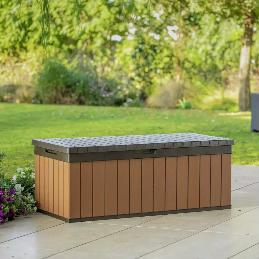 Keter Darwin 380L Outdoor Garden Storage Box - Brown