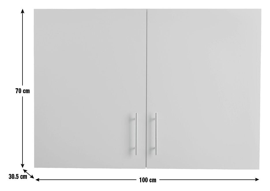 Home Athina 1000mm Fitted Kitchen Wall Unit - White
