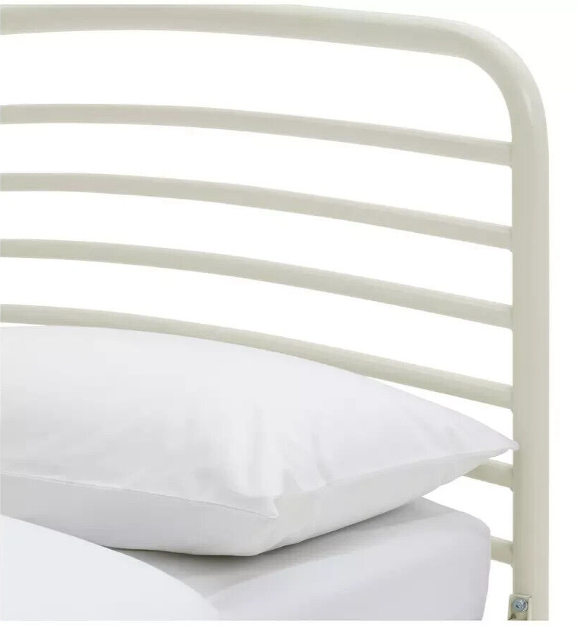 Jubilee Double Metal Bed Frame - Off White