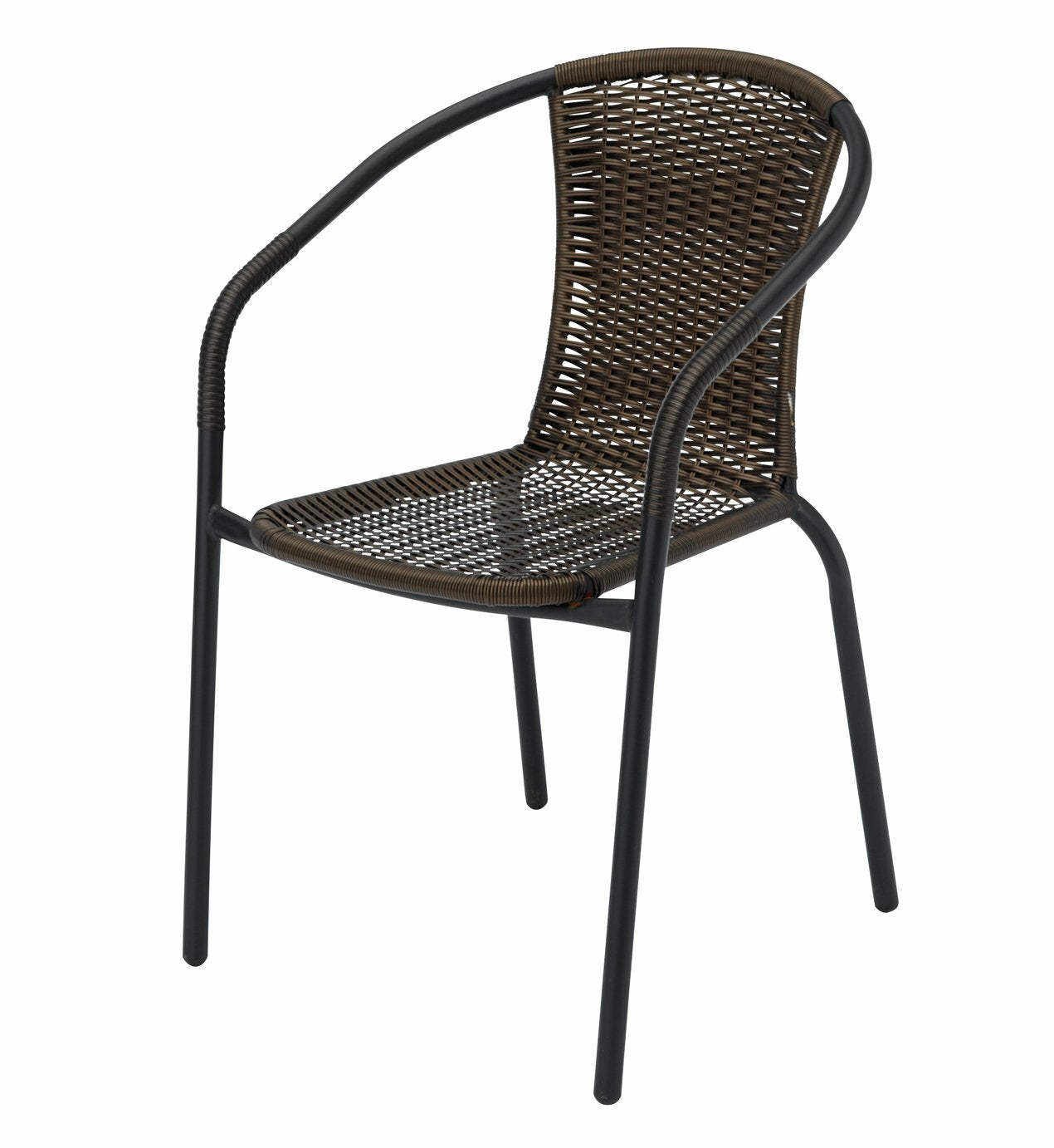 Home 2 Seater Rattan Effect Garden Bistro Set - Brown | Outdoor Patio Furniture