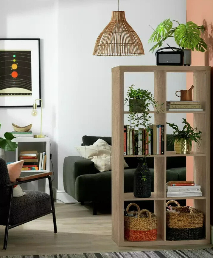 Habitat Squares Plus 8 Cube Storage Unit - Dark Oak | Organizer Living Office