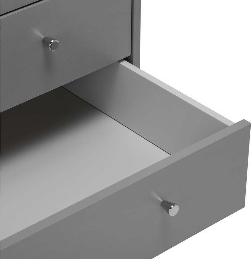 Malibu 2 Door 2 Drawer Wardrobe - Grey |Bedroom Storage Unit for Clothes & Shoes