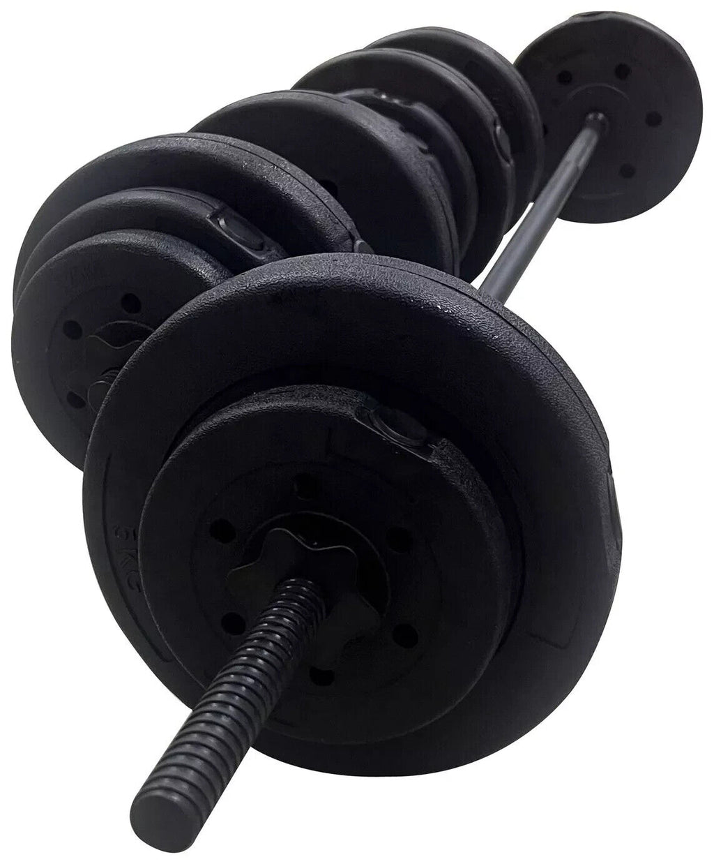 Opti Vinyl Dumbbell and Barbell Set - 50kg | Adjustable Dumbbells and Bar Set