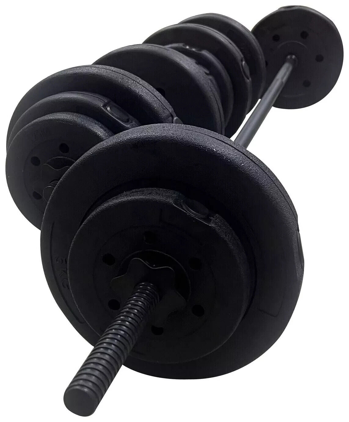 Opti Vinyl Dumbbell and Barbell Set - 50kg | Adjustable Dumbbells and Bar Set