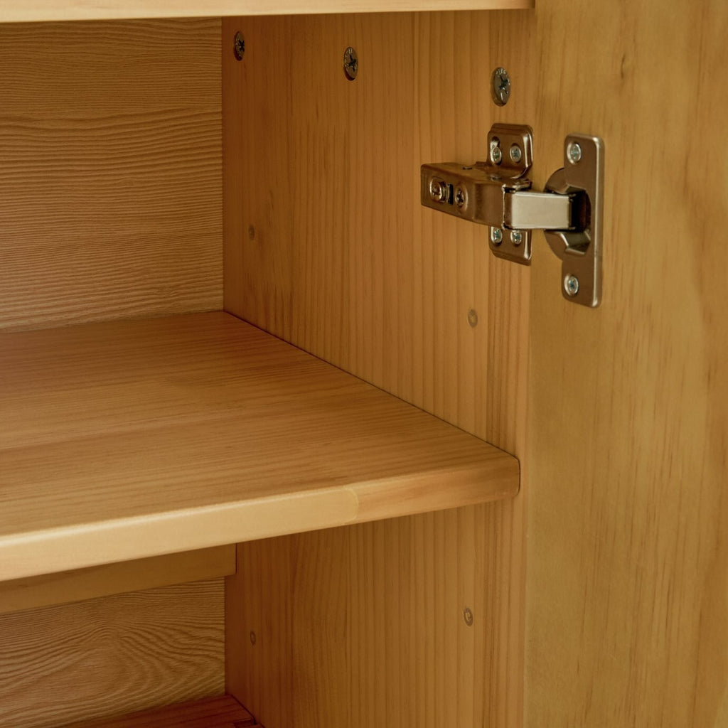 Simone 2 Door Shoe Storage Cabinet - Oak