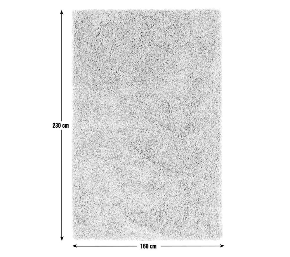 Habitat Noodle Shaggy Plain Rug - Cream - 160x230cm