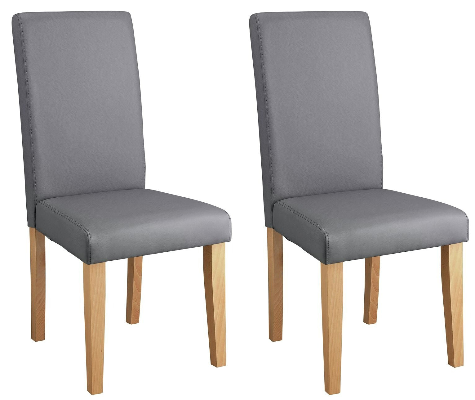 Home Pair of Midback Dining Chairs - Grey