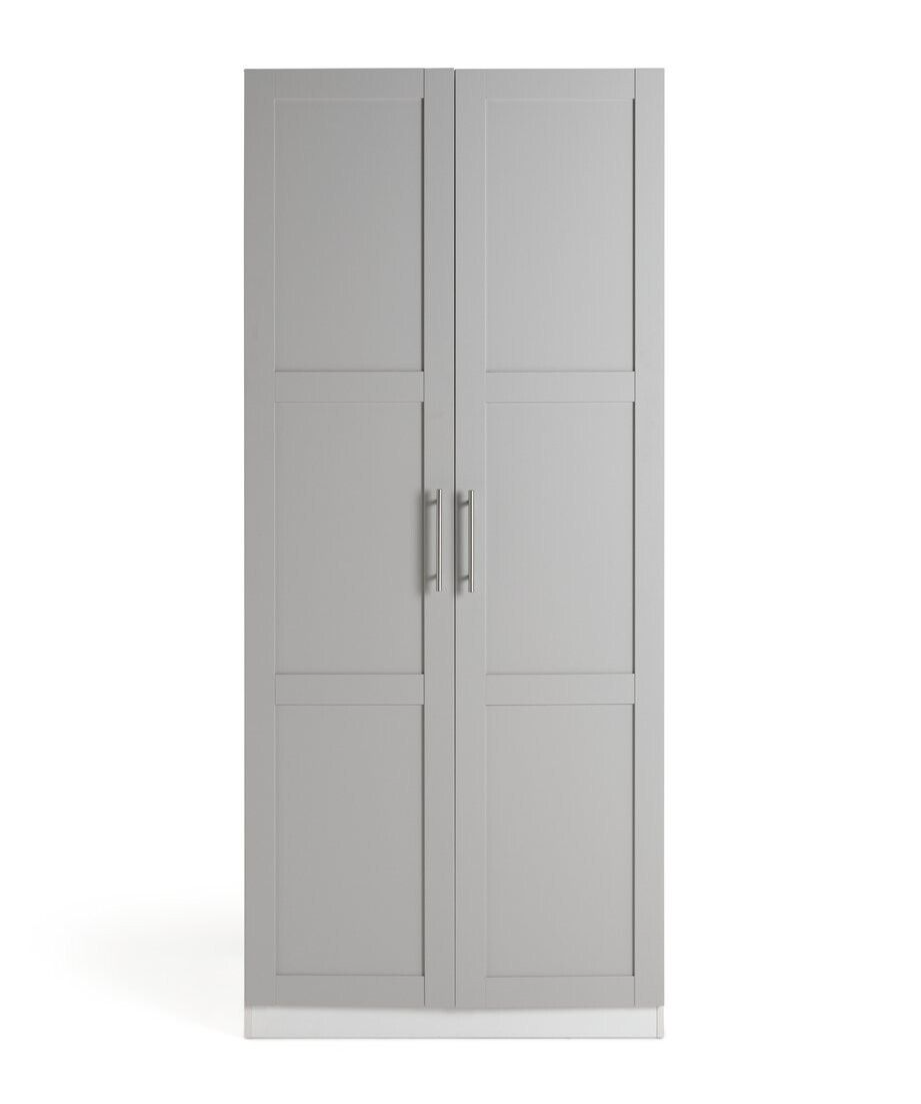 Habitat Munich Panelled 2 Door Wardrobe - Grey