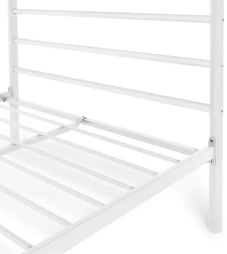 Home Avalon Single Metal Bed Frame White | Modern Bedroom Furniture Kids Adults