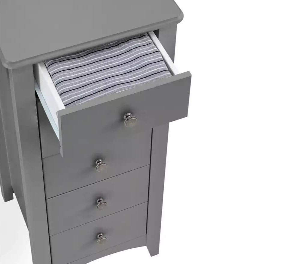 Habitat Minato 5 Drawer Narrow Tall Boy - Grey
